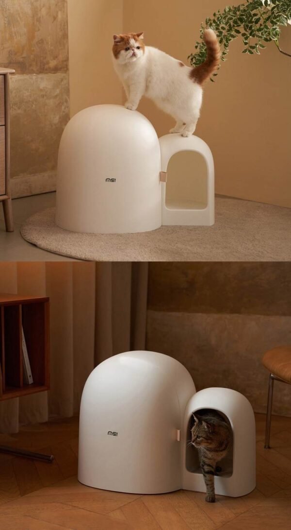 MASHU Cat Litter Pan /Fully Enclosed /Extra Large Small Large/ Cat Litter Box/ Hallway Style/ Anti-Odor/Anti-Splash Litter Pan - 图片 7