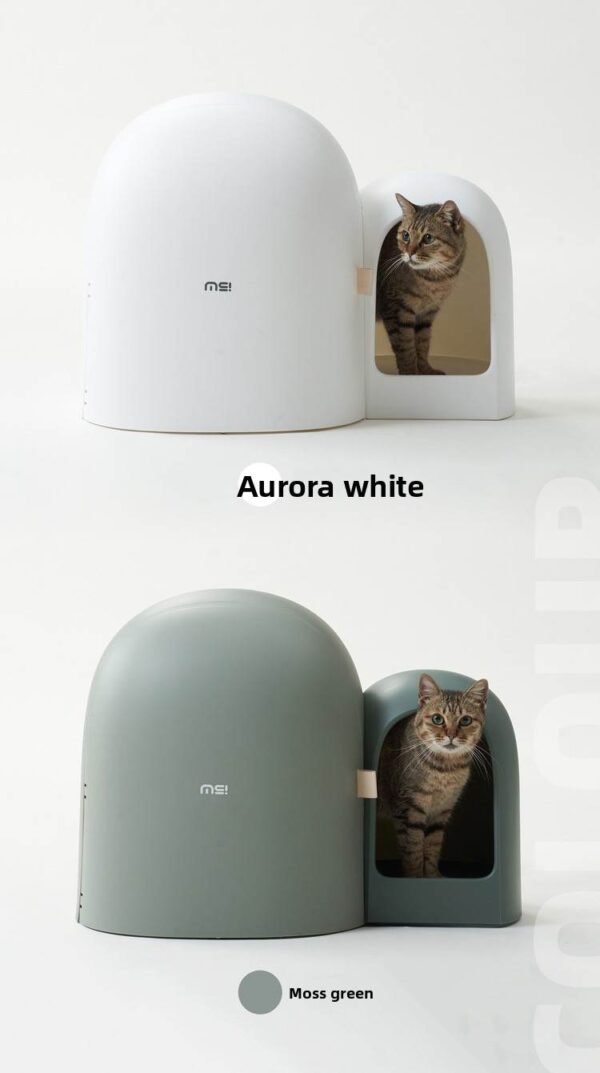 MASHU Cat Litter Pan /Fully Enclosed /Extra Large Small Large/ Cat Litter Box/ Hallway Style/ Anti-Odor/Anti-Splash Litter Pan - 图片 3