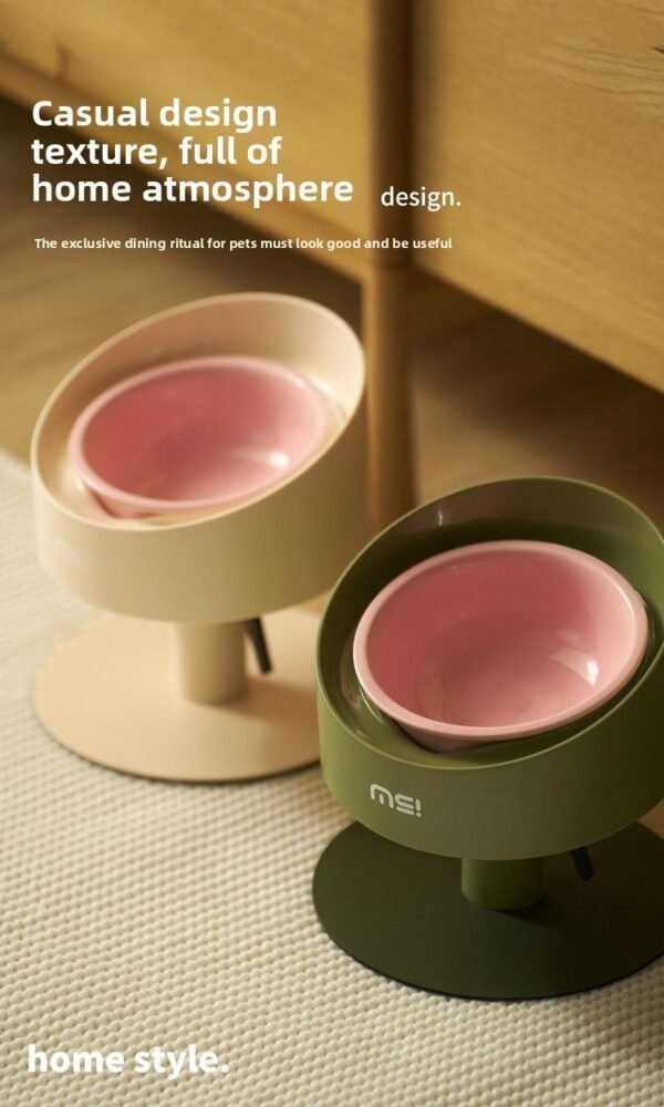 Makesure Cat Bowl|Ceramic Tall Neck Pet Adjustable Height Cat Drinking Feeding | Dog Bowl Food Bowl Caliber - 图片 20