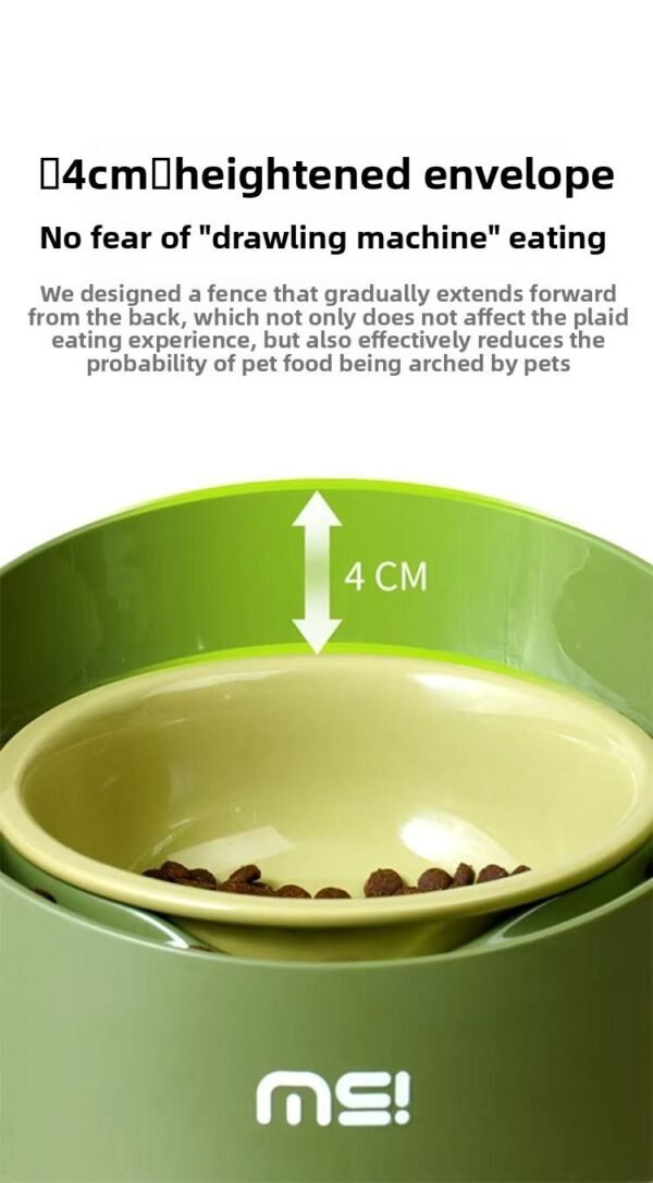 Makesure Cat Bowl|Ceramic Tall Neck Pet Adjustable Height Cat Drinking Feeding | Dog Bowl Food Bowl Caliber - 图片 16