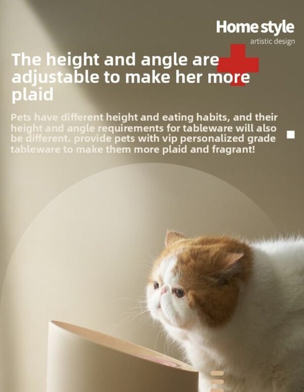 Makesure Cat Bowl|Ceramic Tall Neck Pet Adjustable Height Cat Drinking Feeding | Dog Bowl Food Bowl Caliber - 图片 23