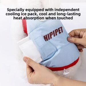 Dog clothes spring and summer cooling ice bag cooler adjustable leash undershirt small and medium-sized dogs pet dog clothes