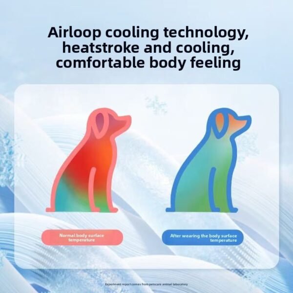 Dog clothes spring and summer cooling ice bag cooler adjustable leash undershirt small and medium-sized dogs pet dog clothes - 图片 4