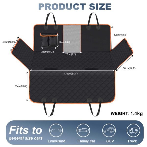 Pet-crate carrying / dog car seat / car rear seat mat center panel removable mat - 图片 42
