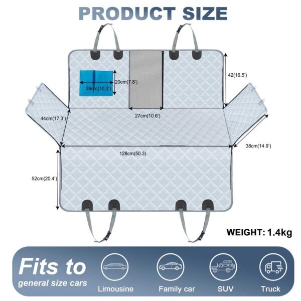 Pet-crate carrying / dog car seat / car rear seat mat center panel removable mat - 图片 41