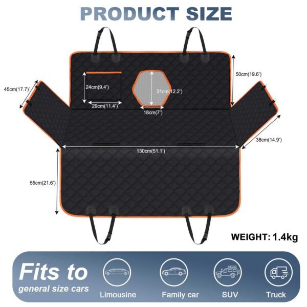 Pet-crate carrying / dog car seat / car rear seat mat center panel removable mat - 图片 37