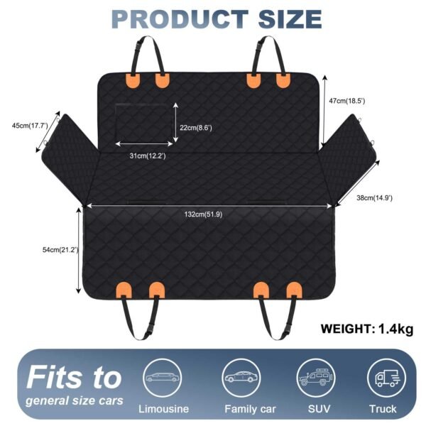 Pet-crate carrying / dog car seat / car rear seat mat center panel removable mat - 图片 32