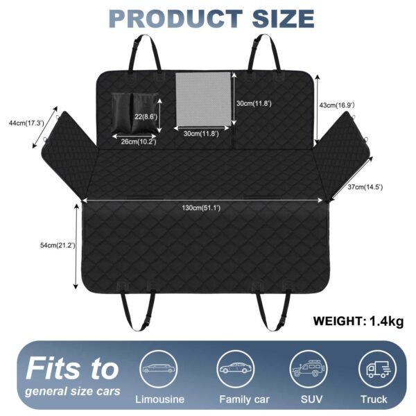 Pet-crate carrying / dog car seat / car rear seat mat center panel removable mat - 图片 36