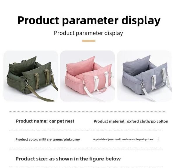 Multi-functional car kennel / pet safety seat / four seasons universal detachable washable dog kennel mat / small and medium-sized dog outdoor dog kennel - 图片 14