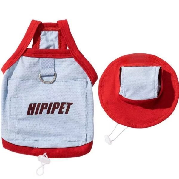 Dog clothes spring and summer cooling ice bag cooler adjustable leash undershirt small and medium-sized dogs pet dog clothes - 图片 14
