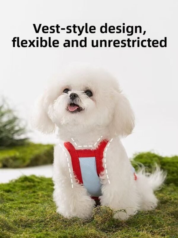 Dog clothes spring and summer cooling ice bag cooler adjustable leash undershirt small and medium-sized dogs pet dog clothes - 图片 9