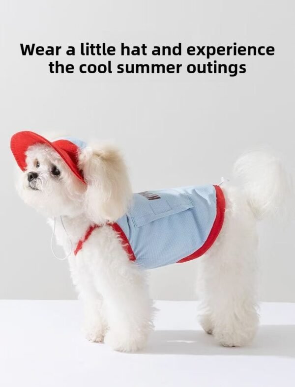 Dog clothes spring and summer cooling ice bag cooler adjustable leash undershirt small and medium-sized dogs pet dog clothes - 图片 8