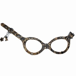 Snake-Patterned Caramel Brown